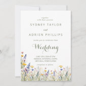 Invitation de mariage informelle Simple Wildflower (Devant)