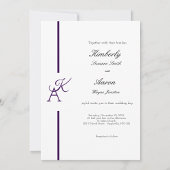 Invitation de mariage initiale de ligne minimalist