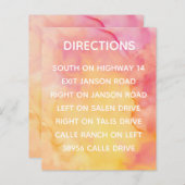 Invitation de mariage Insérer une carte Fleurs fra (Devant / Derrière)