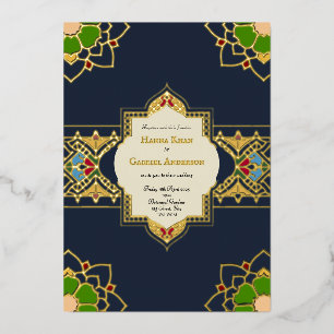 Invitation de mariage inspirée de l'ère moghole av