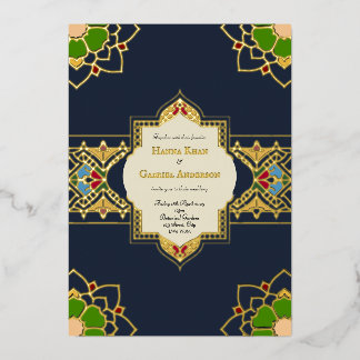 Invitation de mariage inspirée de l'ère moghole av
