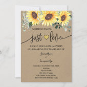 Invitation de Mariage Intime Tournesol Rien de Fan (Devant)