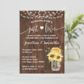 Invitation de mariage intime Tournesol Rien de fan (Debout devant)