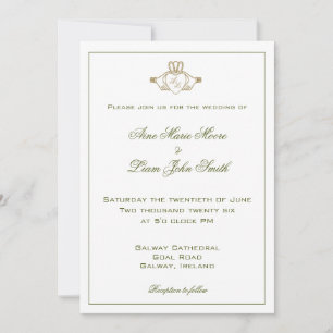 Invitation de mariage irlandaise Claddagh