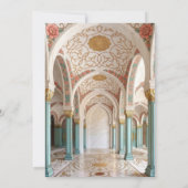 Invitation de mariage islamique de luxe avec arche (Dos)