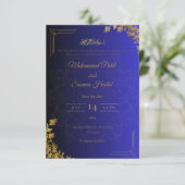 Invitation de mariage islamique de luxe élégante | (Debout devant)