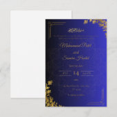 Invitation de mariage islamique de luxe élégante | (Devant / Derrière)