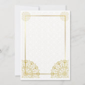 Invitation de mariage islamique dorée Bismillah ar (Dos)