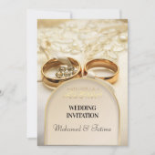 Invitation de mariage islamique élégante avec anne (Devant)