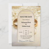 Invitation de mariage islamique élégante avec anne (Dos)