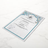 Invitation de mariage islamique en feuille d'or lu (Rotation)