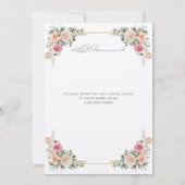 Invitation de mariage islamique florale (Dos)