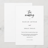 Invitation de mariage islamique minimaliste modern (Devant / Derrière)