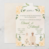 Invitation de mariage islamique moderne | Cérémoni (Devant / Derrière)