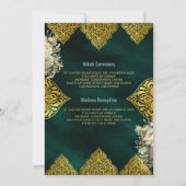 Invitation de mariage islamique ottomane de luxe É (Dos)