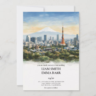 Invitation de mariage japonaise Tokyo