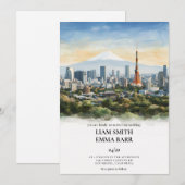 Invitation de mariage japonaise Tokyo (Devant / Derrière)