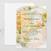 Invitation de mariage Jardin d'automne (Devant / Derrière)