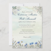 Invitation de mariage jardin de printemps à fleurs (Devant)