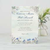 Invitation de mariage jardin de printemps à fleurs (Debout devant)