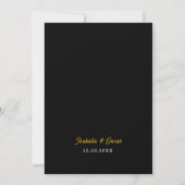 Invitation de mariage jaune avec fleurs mexicaines (Dos)