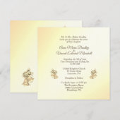 Invitation de Mariage Jaune Bells (Devant / Derrière)