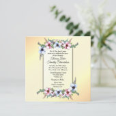 Invitation de mariage jaune floral (Debout devant)