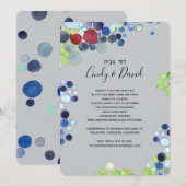 Invitation de mariage juif - Forêt romantique (Devant / Derrière)