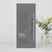Invitation de mariage juif hébreu gris argent (Debout devant)