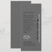 Invitation de mariage juif hébreu gris argent (Devant / Derrière)