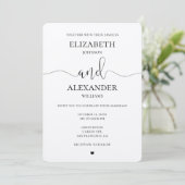 Invitation de mariage kraft moderne. Invitation si (Debout devant)