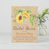 Invitation de mariage kraft tournesol (Debout devant)