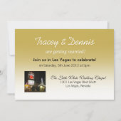 Invitation de mariage Las Vegas, réservez la date (Dos)