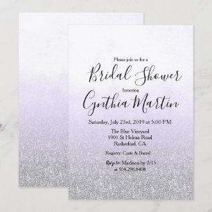 Invitation de mariage Lavande Aquarelle