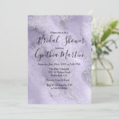 Invitation de mariage Lavande Aquarelle (Debout devant)
