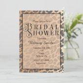 Invitation de mariage léopard imprimé guépard (Debout devant)