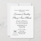 Invitation de Mariage lesbienne blanche (Devant)