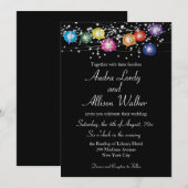 Invitation de mariage lesbienne gay avec des lante (Devant / Derrière)