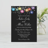 Invitation de mariage lesbienne gay Lanternes Arc- (Debout devant)