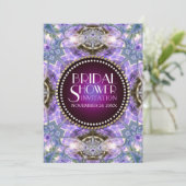 Invitation de mariage Lilac Geo Dragonfly Magic Br (Debout devant)