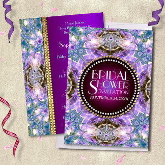 Invitation de mariage Lilac Geo Dragonfly Magic Br