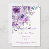 invitation de mariage lilac violet joli (Devant)
