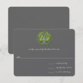 Invitation de mariage Lime Swirl Tree Roots of Lov (Devant / Derrière)