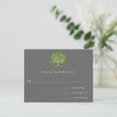 Invitation de mariage Lime Swirl Tree Roots of Lov (Debout devant)