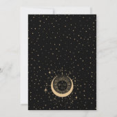 Invitation de mariage lune soleil tarot bohème (Dos)