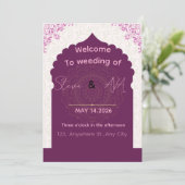 Invitation de mariage Luxe Moderne – Élégance Mini (Debout devant)