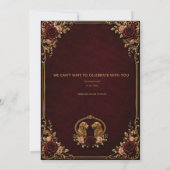 Invitation de mariage Luxueuse Bouledogue doré Bou (Dos)