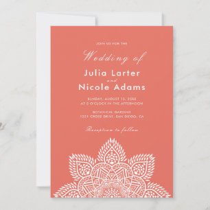 Invitation de mariage luxueuse métallique scintill