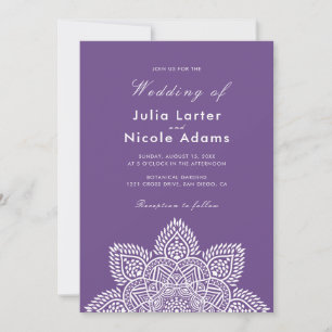 Invitation de mariage Luxueuse Métallisée Pailleté