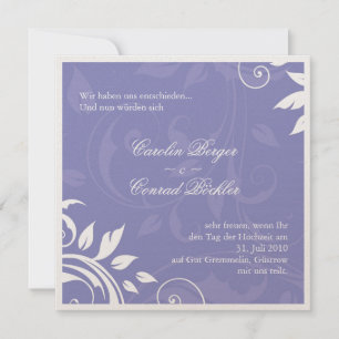 Invitation de mariage luxueuse - Texte allemand 2